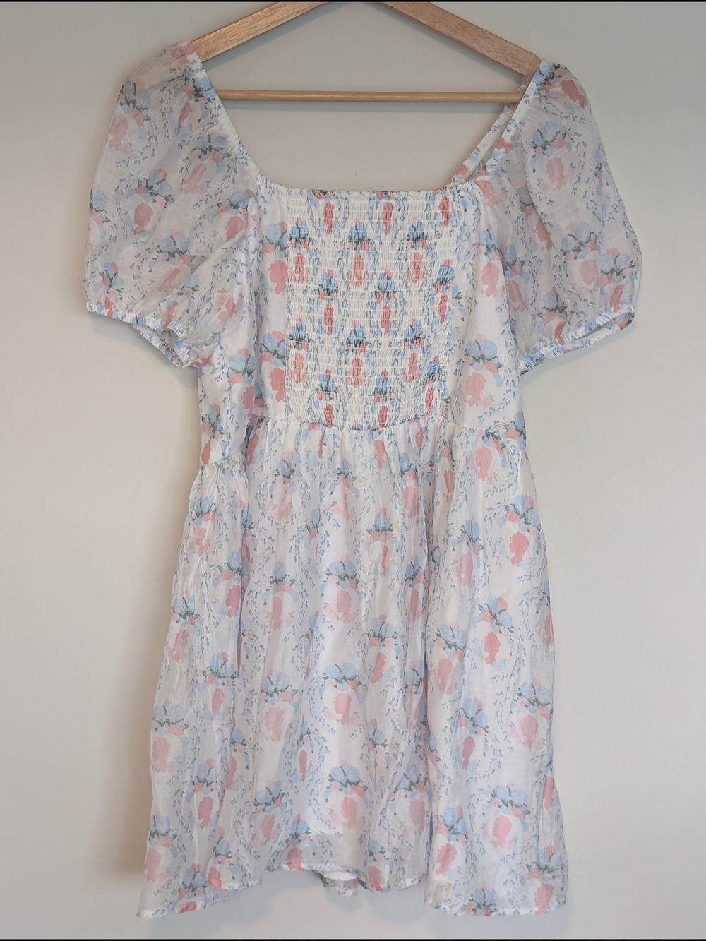 Celebrity Pink Bridgerton Puff Sleeve Mini Dress Women's XL Cottagecore Whimsy - Picture 7 of 9